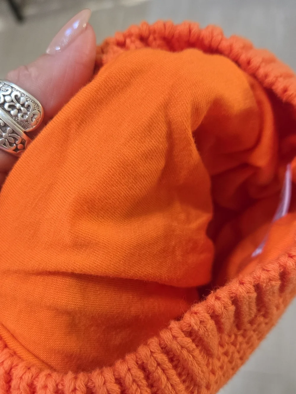 Carter's Unisex Orange Pumpkin Knit Beanie